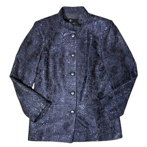 Rocco Barocco Vintage Blazer Jacket Embossed Jacquard Size XXL 2XL